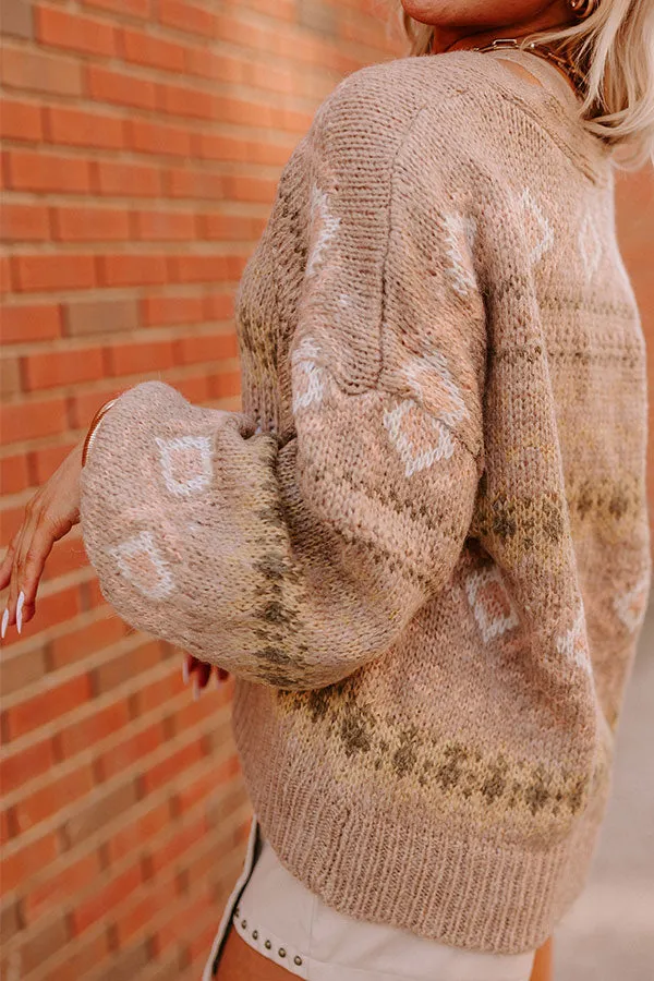 Gave You My Heart Knit Cardigan In Warm Taupe sold by Impressions product image thumbnail 4