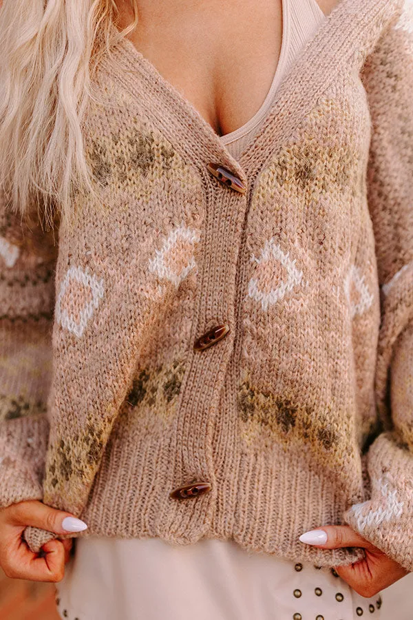 Gave You My Heart Knit Cardigan In Warm Taupe sold by Impressions product image thumbnail 5