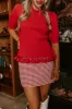 City Chic Sweater Top in Red sold by Impressions