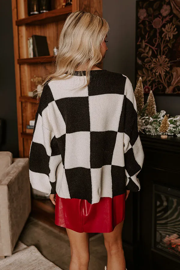 Hear The Beat Checkered Sweater In Black sold by Impressions product image thumbnail 4