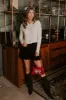Kind Smile Cable Knit Embellished Cardigan in Cream sold by Impressions