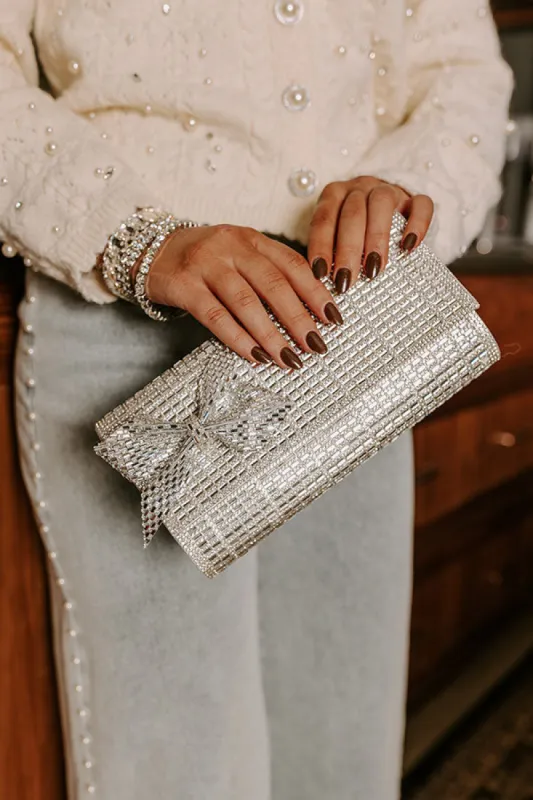 Gala Ready Rhinestone Clutch in Silver sold by Impressions