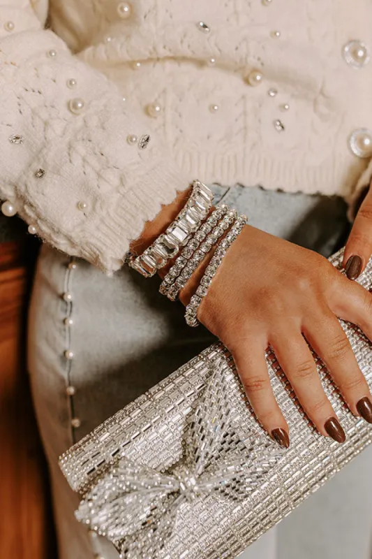 Sparkle In Your Eye Stretch Bracelet Set in Silver sold by Impressions
