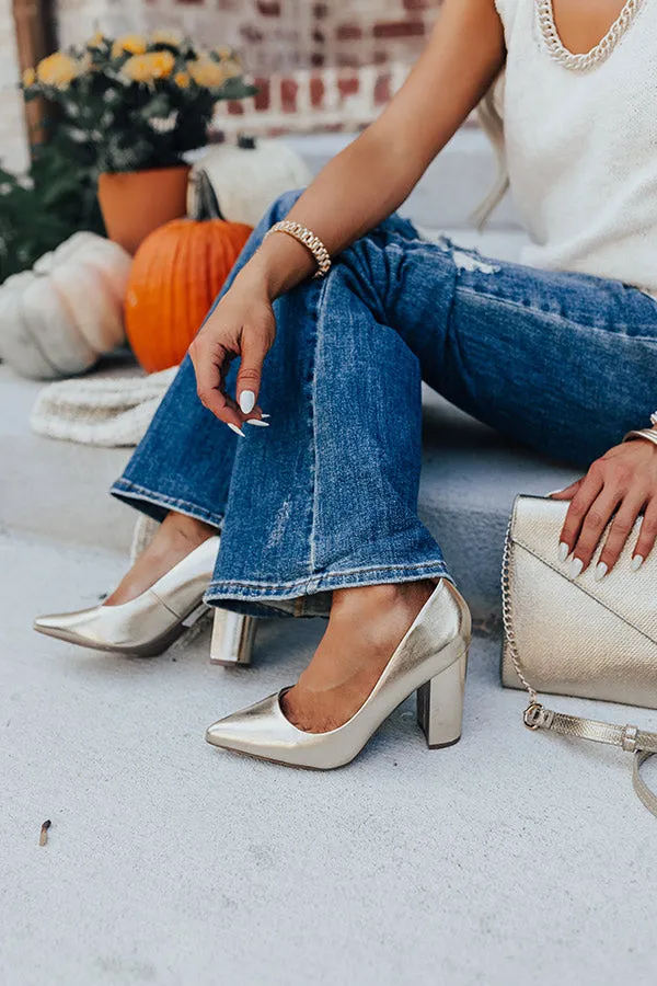 The Ariadne Metallic Heel In Gold sold by Impressions product image thumbnail 4