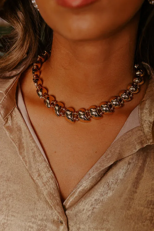 Statement Staple Necklace in Gold sold by Impressions