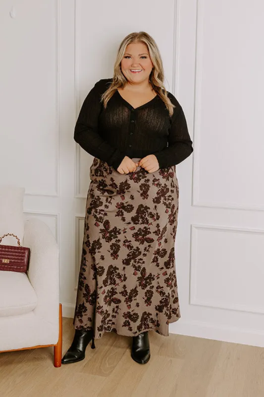 The Lilly High Waist Floral Maxi Skirt Curves sold by Impressions