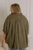 Fit Check Oversized Button Up in Olive Curves sold by Impressions