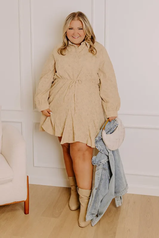 Blissful Smile Eyelet Mini Dress Curves sold by Impressions