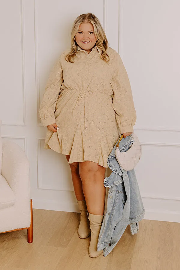 Blissful Smile Eyelet Mini Dress Curves sold by Impressions