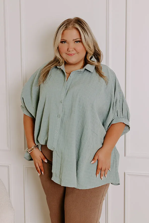 Fit Check Oversized Button Up in Blue Curves sold by Impressions product image thumbnail 2