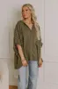 Fit Check Oversized Button Up in Olive sold by Impressions