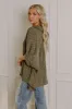 Fit Check Oversized Button Up in Olive sold by Impressions