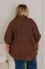 Fit Check Oversized Button Up in Chestnut Curves sold by Impressions