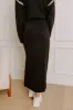 Coffee Shop Cutie High Waist Knit Maxi Skirt in Black sold by Impressions