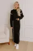 Coffee Shop Cutie High Waist Knit Maxi Skirt in Black sold by Impressions