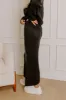 Coffee Shop Cutie High Waist Knit Maxi Skirt in Black sold by Impressions