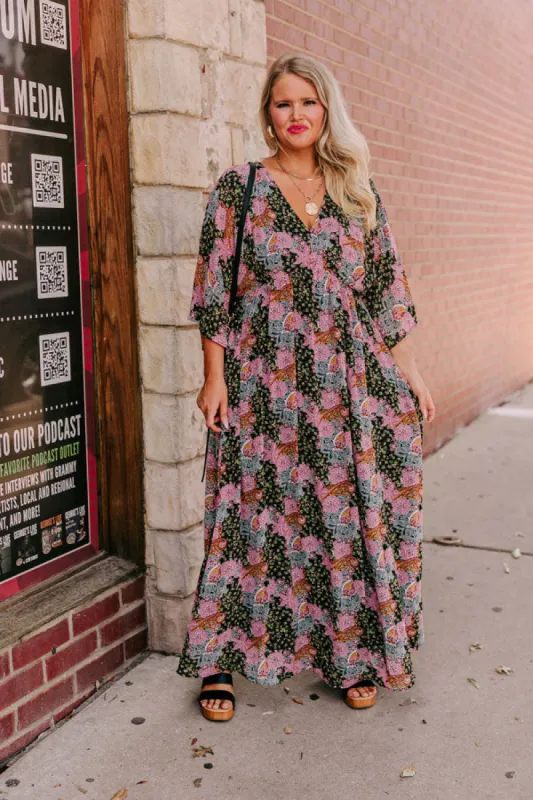 Whimsical Ways Maxi In Black Curves sold by Impressions