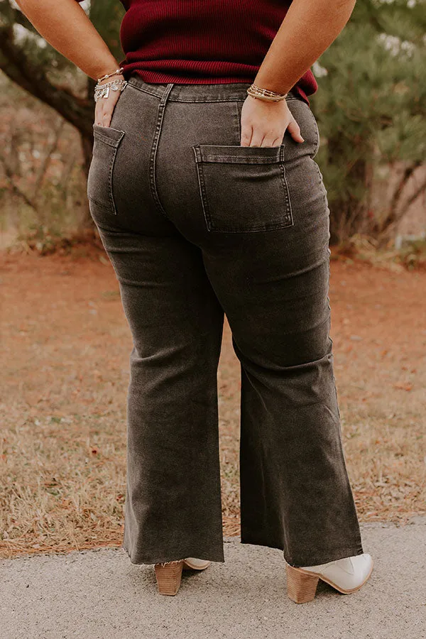 The Adriana High Waist Wide Leg Jean in Vintage Black Curves sold by Impressions product image thumbnail 4