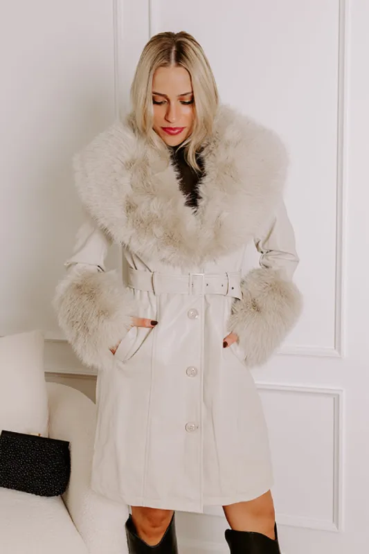 Cue The Chic Faux Leather Coat sold by Impressions
