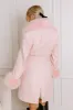 Cozy Elegance Tweed Knit Coat In Pink sold by Impressions