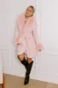 Cozy Elegance Tweed Knit Coat In Pink sold by Impressions