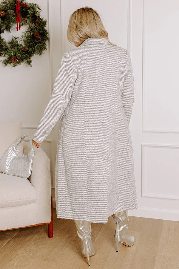 Uptown Manhattan Stripe Coat In Grey sold by Impressions product image thumbnail 3
