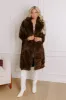 Gala Nights Faux Fur Coat In Chestnut sold by Impressions