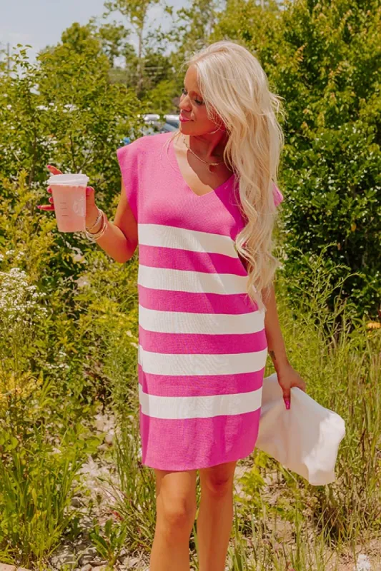 Country Club Ready Knit Dress in Pink sold by Impressions