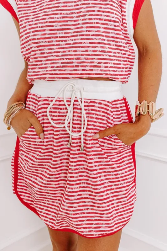 Nautical Charm Stripe Mini Skirt sold by Impressions
