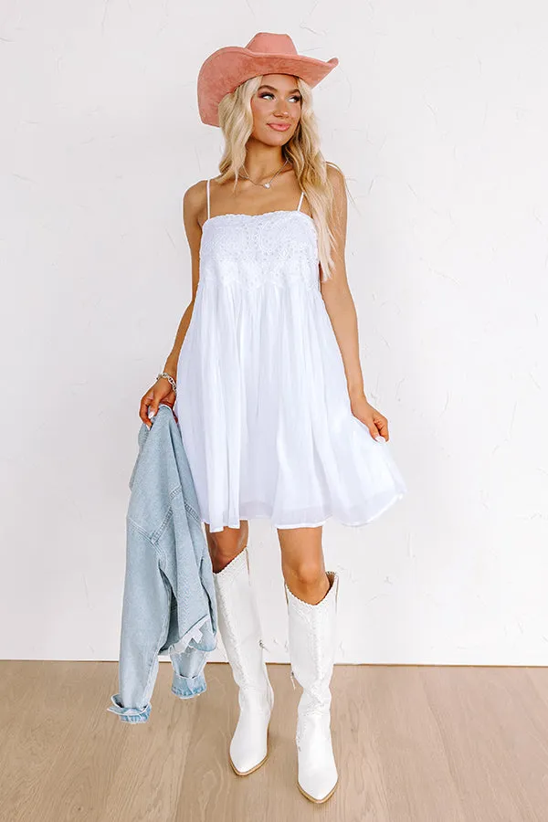 Coastal Flair Eyelet Mini Dress in White sold by Impressions product image thumbnail 2