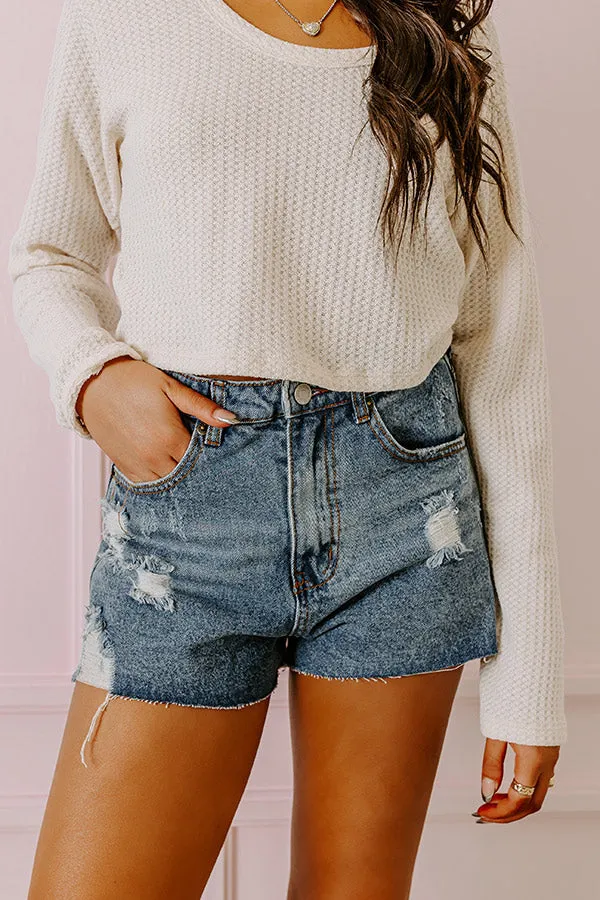 The Lily High Waist Distressed Shorts sold by Impressions