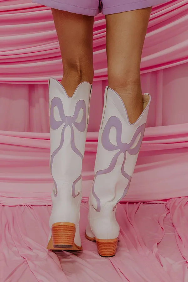 The Dolly Faux Leather Cowboy Boot in Lavender sold by Impressions product image thumbnail 5