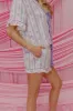 Cozy Tea Time High Waist Satin Pajama Shorts in Lavender sold by Impressions