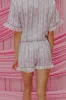 Cozy Tea Time High Waist Satin Pajama Shorts in Lavender sold by Impressions