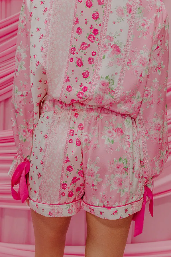 Paris Mornings High Waist Satin Pajama Shorts sold by Impressions product image thumbnail 3