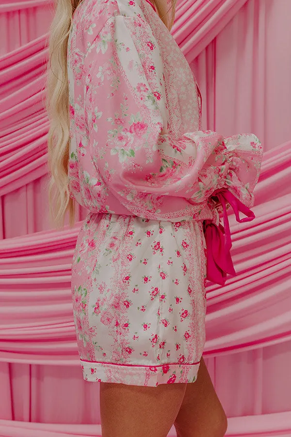 Paris Mornings High Waist Satin Pajama Shorts sold by Impressions product image thumbnail 4