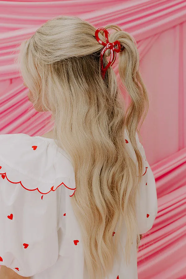 Coquette Cutie Bow Hair Claw Clip in Wine sold by Impressions product image thumbnail 2