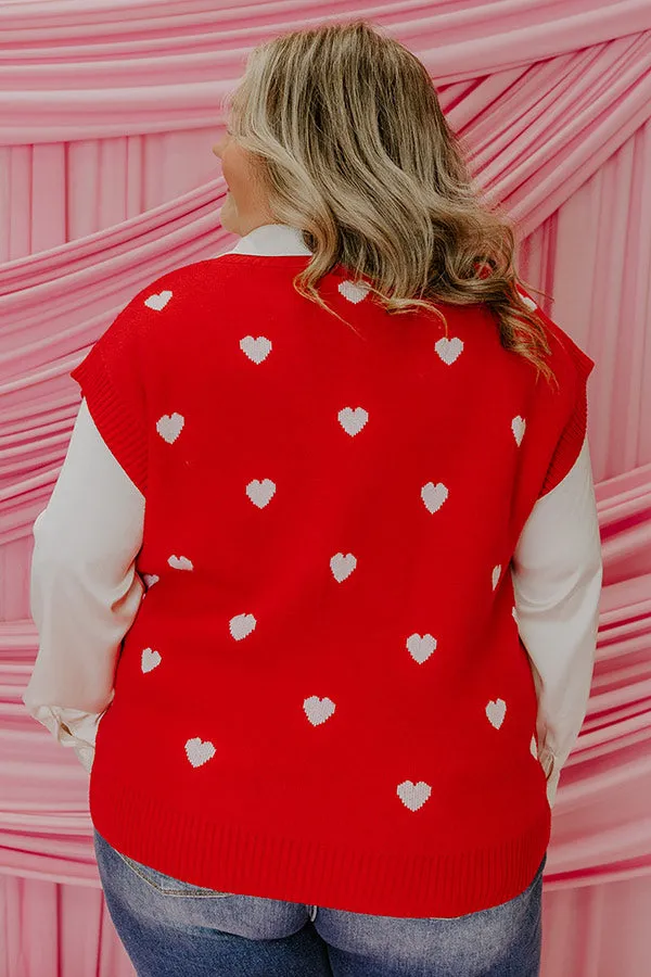 Hugs And Kisses Vest Top in Red Curves sold by Impressions product image thumbnail 4