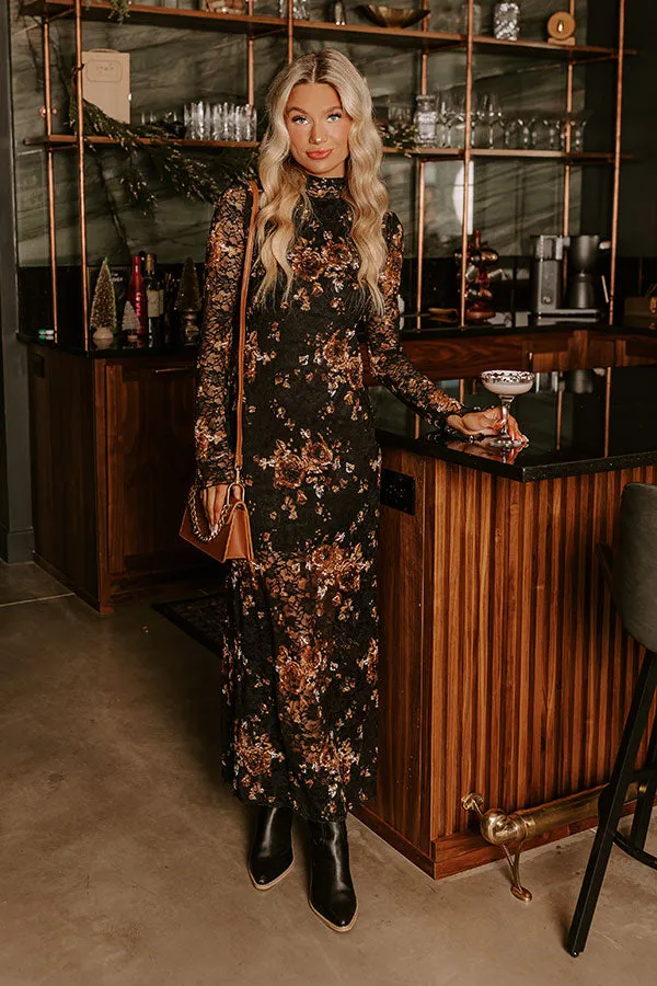 Romance In The Air Floral Lace Maxi Dress sold by Impressions