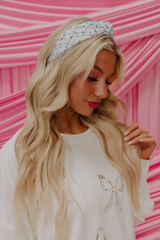 Cue The Chic Tweed Headband in Beige sold by Impressions