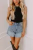 JUST USA Joy High Waist Shorts in Medium Wash sold by Impressions