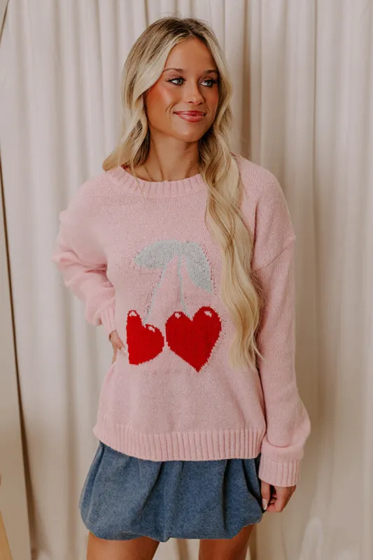 Sweet Like Cherry Pie Knit Sweater sold by Impressions
