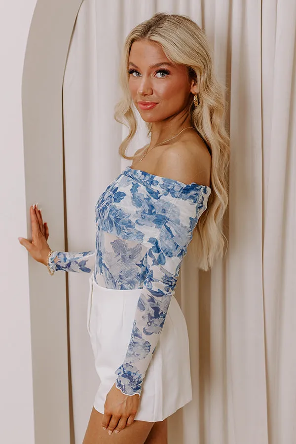 Garden Party Mesh Bodysuit in White sold by Impressions product image thumbnail 3