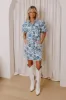 Chateau Chic Floral Button Down Mini Dress sold by Impressions
