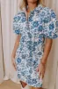 Chateau Chic Floral Button Down Mini Dress sold by Impressions