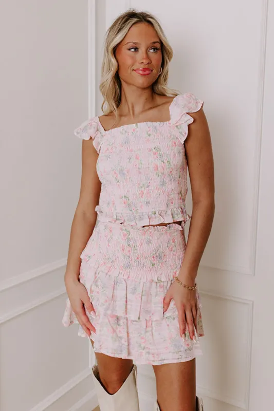 Sweet Pea Smocked Floral Top sold by Impressions