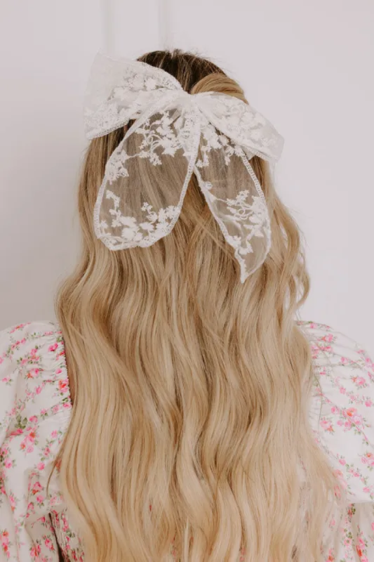 Love Story Lace Bow Hair Clip sold by Impressions