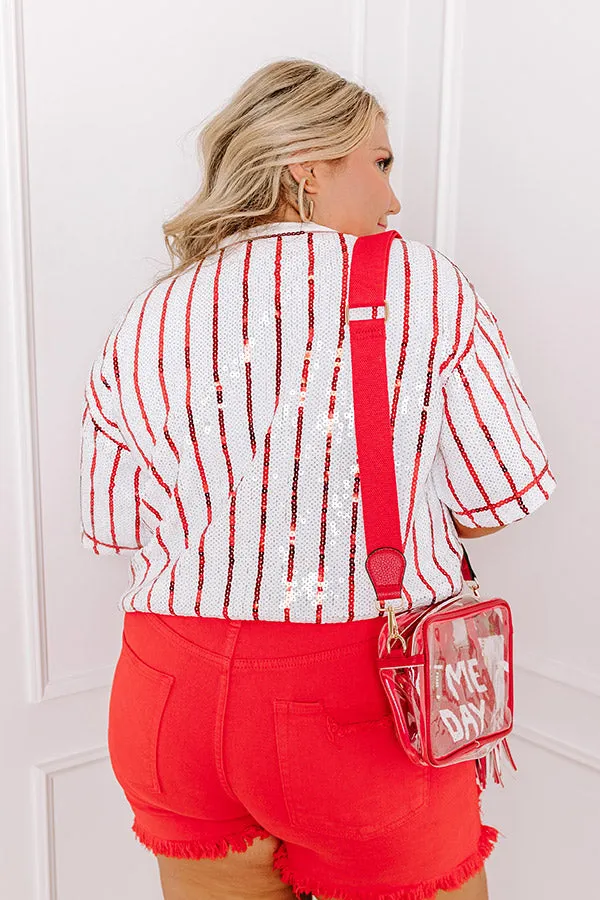 Spirit Squad Sequin Top in Red Curves sold by Impressions product image thumbnail 3