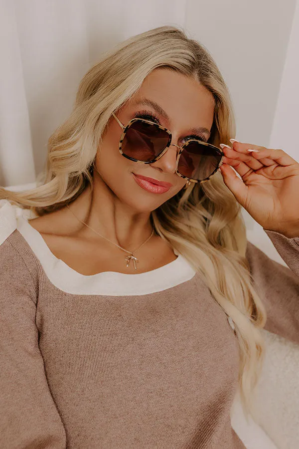 Freyrs Cosmo Square Sunglasses in Milky Tortoiseshell sold by Impressions