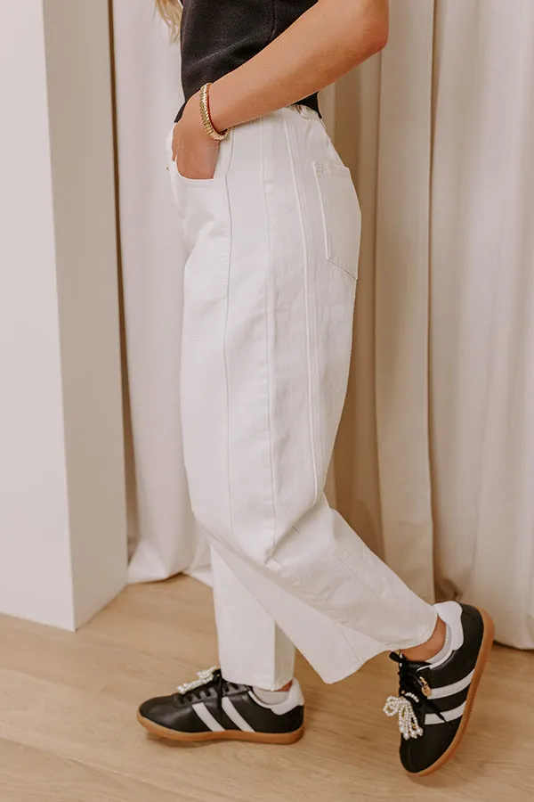 The Cristy High Waist Wide Leg Jean in Ivory sold by Impressions product image thumbnail 4
